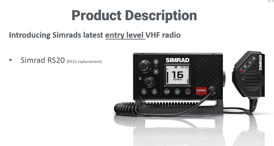 Simrad RS20S Class D DSC VHF Funkgerät mit GPS | Art.-Nr. 000-14491-001