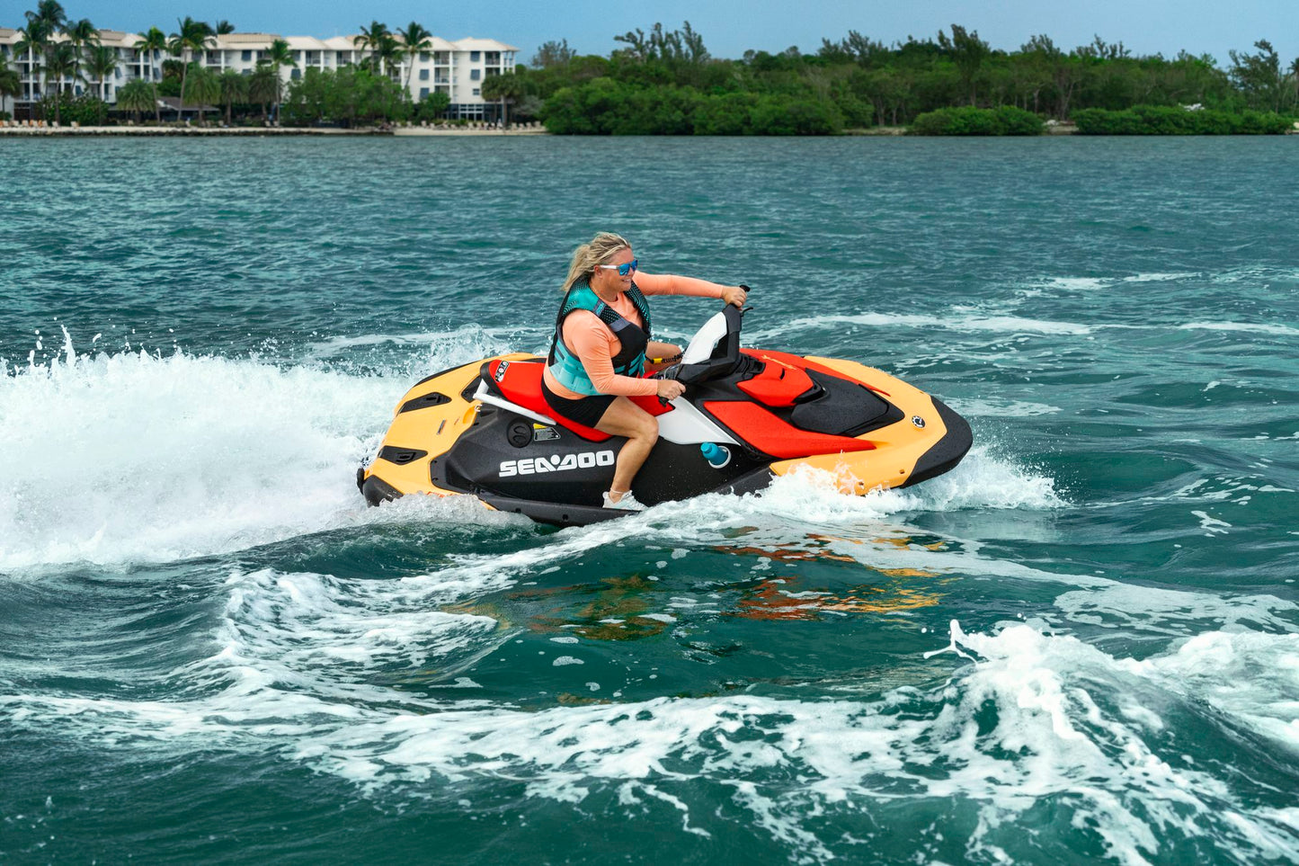 SeaDoo Spark 2UP 90 iBR Jetski Modell 2024 - Sunrise Orange / Dragon Red