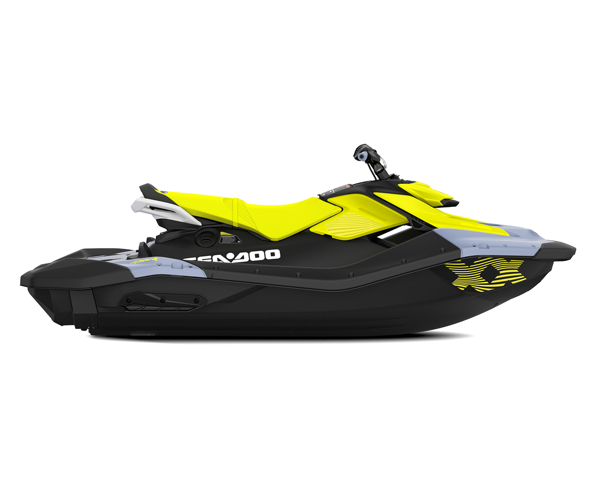 SeaDoo Spark Trixx 3UP 90 iBR  Jetski Modell 2024 - VaporBlau / Neongelb