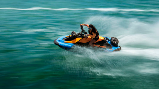 SeaDoo Spark Trixx 1UP 90 iBR Jetski Modell 2026 - Gulfstream Blue / orange Crush