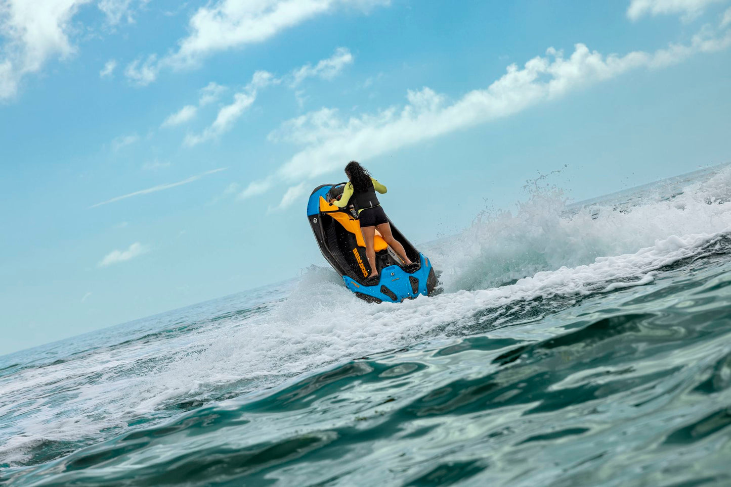 SeaDoo Spark Trixx 1UP 90 iBR Jetski Modell 2026 - Gulfstream Blue / orange Crush