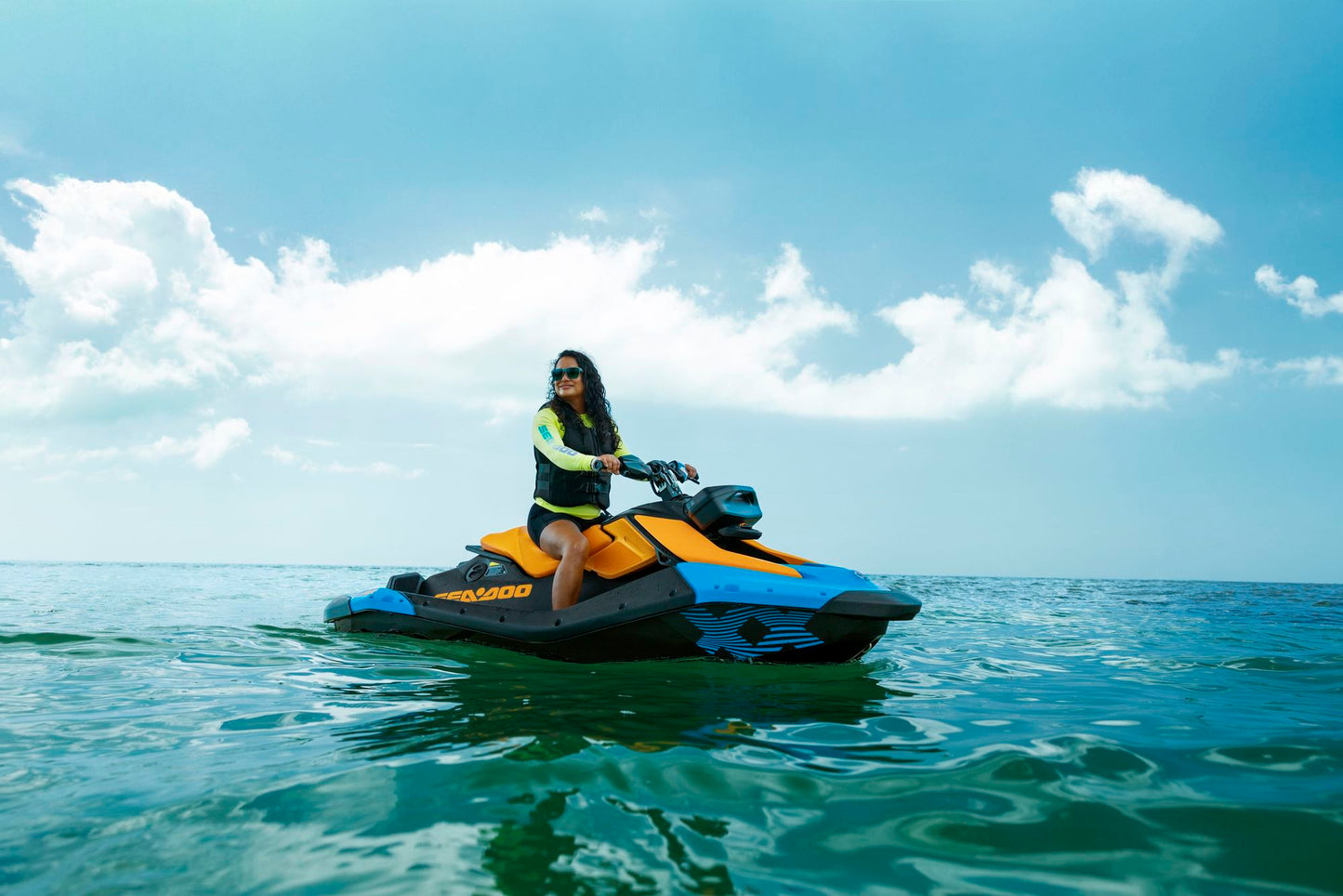 SeaDoo Spark Trixx 1UP 90 iBR Jetski Modell 2026 - Gulfstream Blue / orange Crush