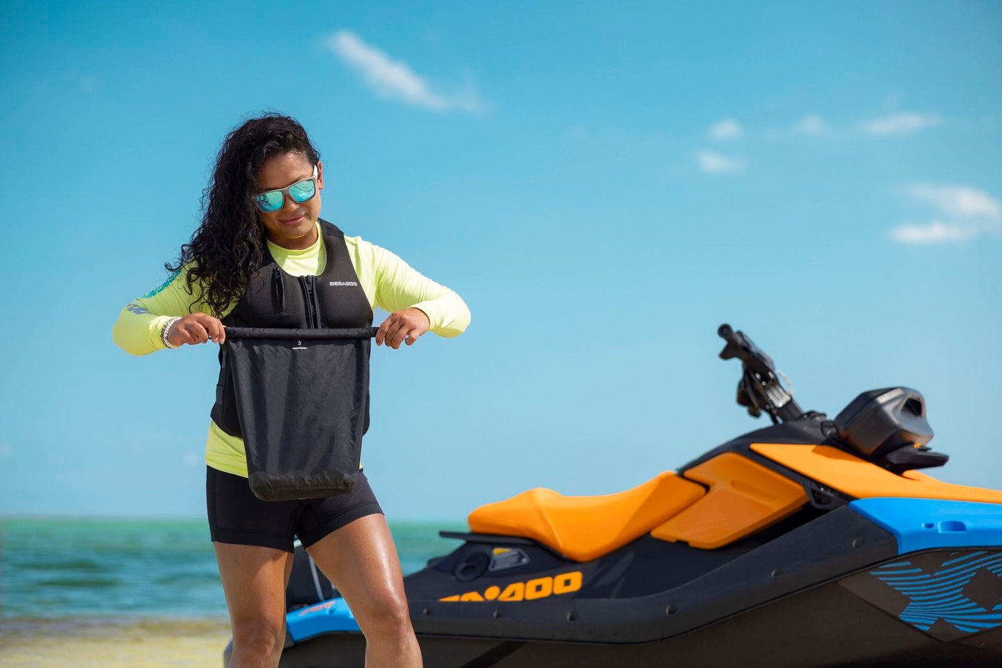 SeaDoo Spark Trixx 1UP 90 iBR Jetski Modell 2026 - Gulfstream Blue / orange Crush