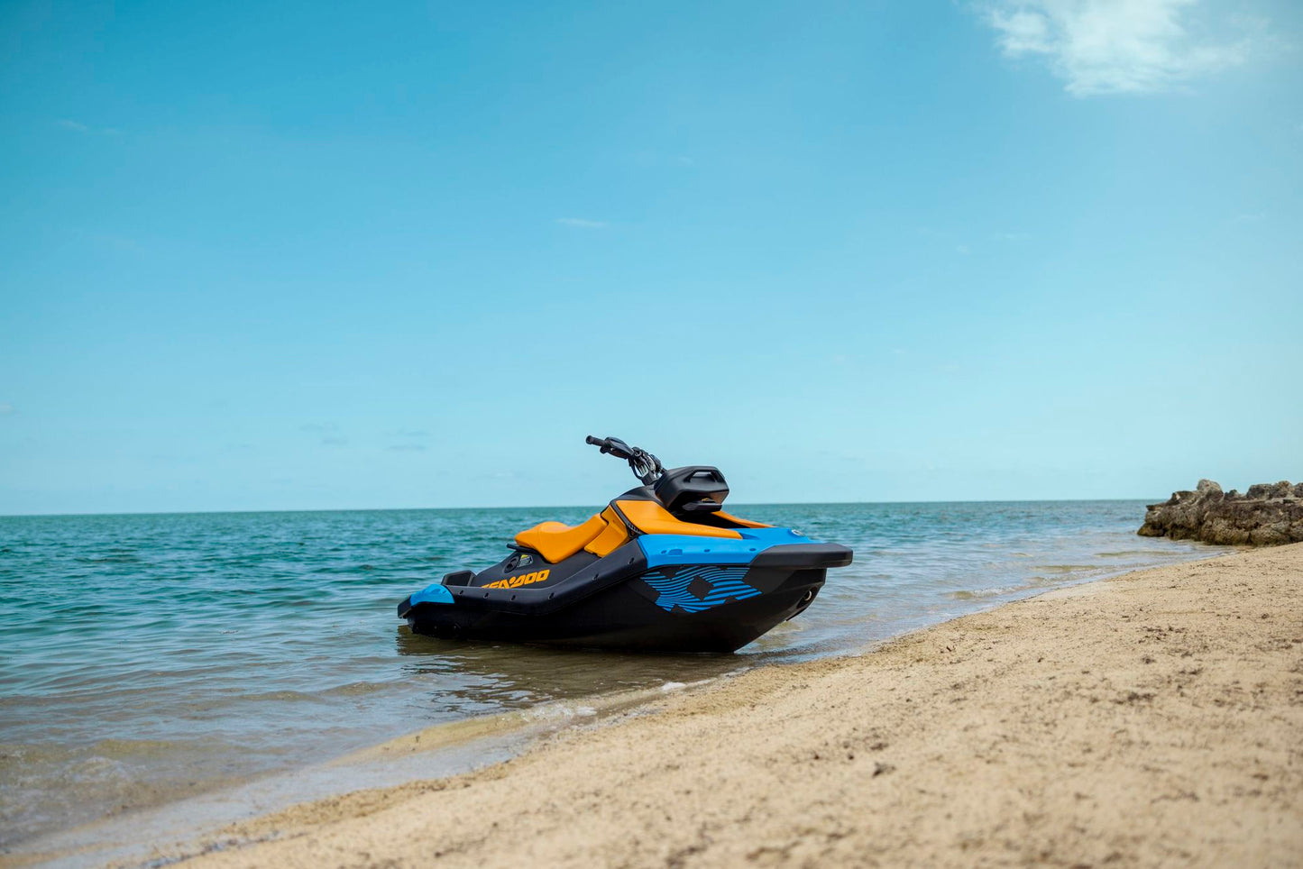 SeaDoo Spark Trixx 1UP 90 iBR Jetski Modell 2026 - Gulfstream Blue / orange Crush