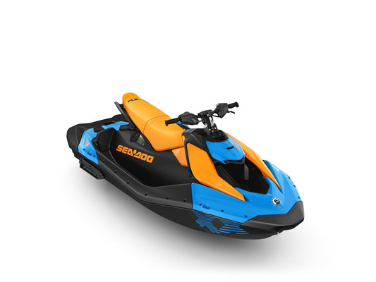 SeaDoo Spark Trixx 3UP 90 iBR Jetski Modell 2026 - Gulfstream Blue / Orange Crush