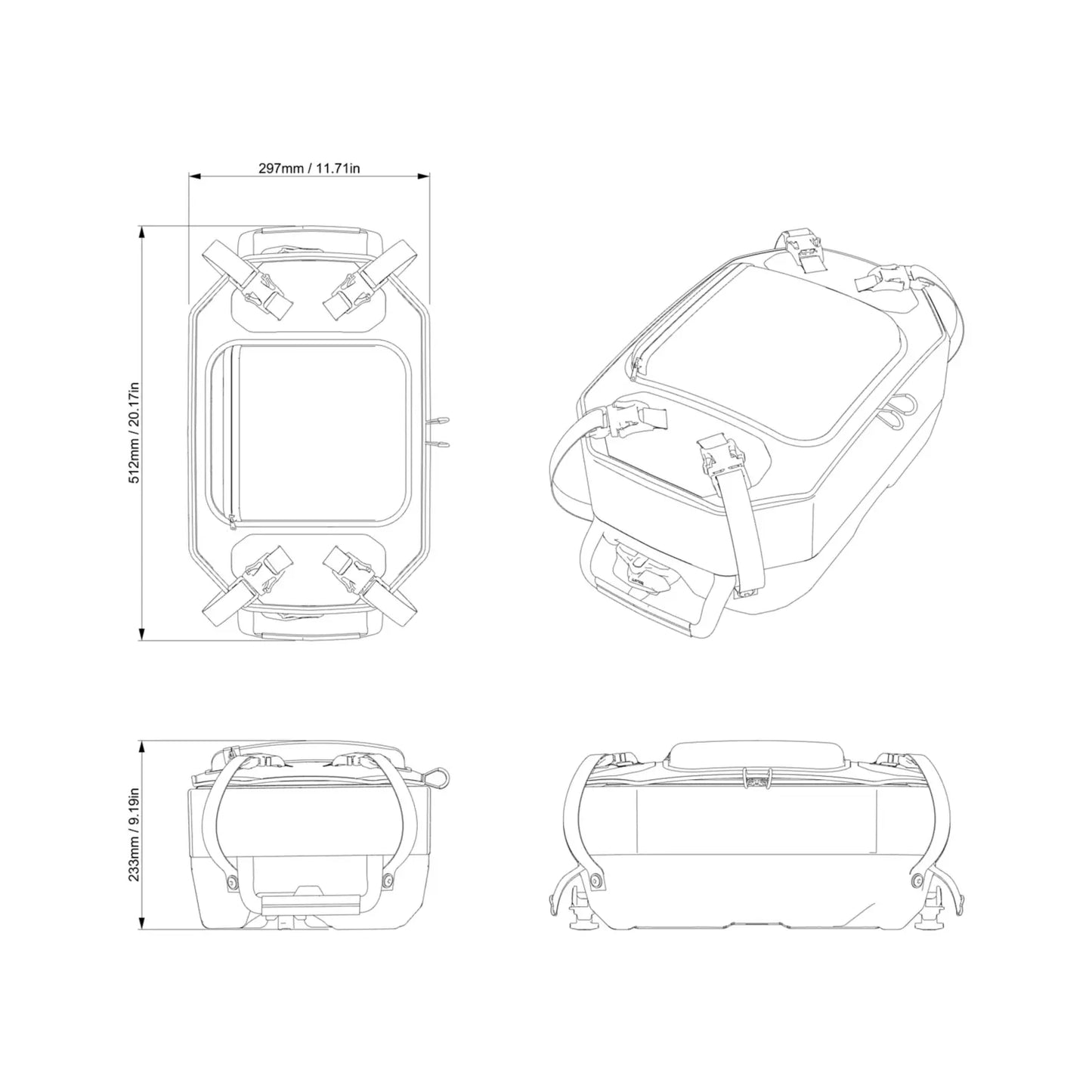 Sea-Doo LinQ 5.3 US Gal (20 L) Semi-Rigid Cooler | Teilenummer 295101252