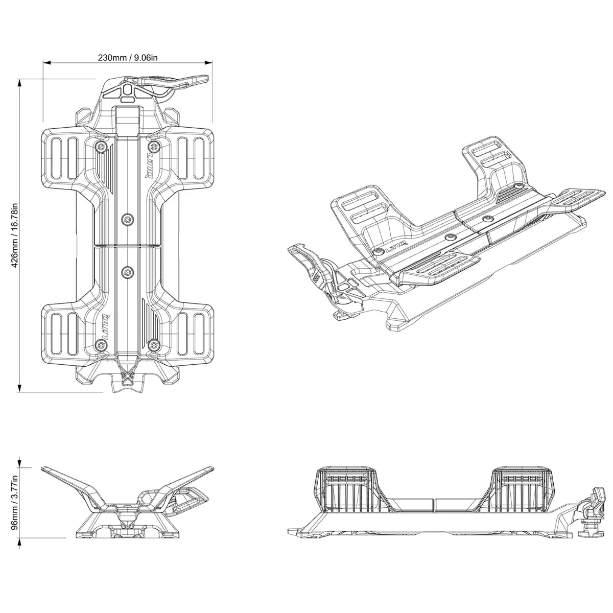 Sea‑Doo LinQ Rear Floating Mat Holder – Halterung für Schwimm‑Matten für PWC & Switch Pontoon (295101366)