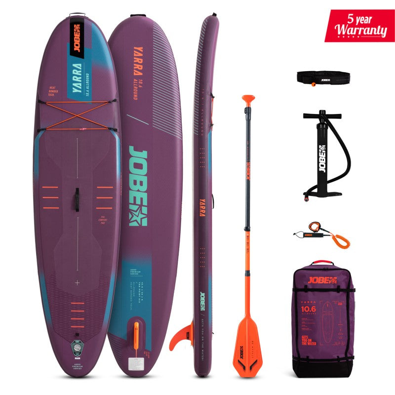 Jobe Aero Yarra SUP Board 10.6 Paket Lila
