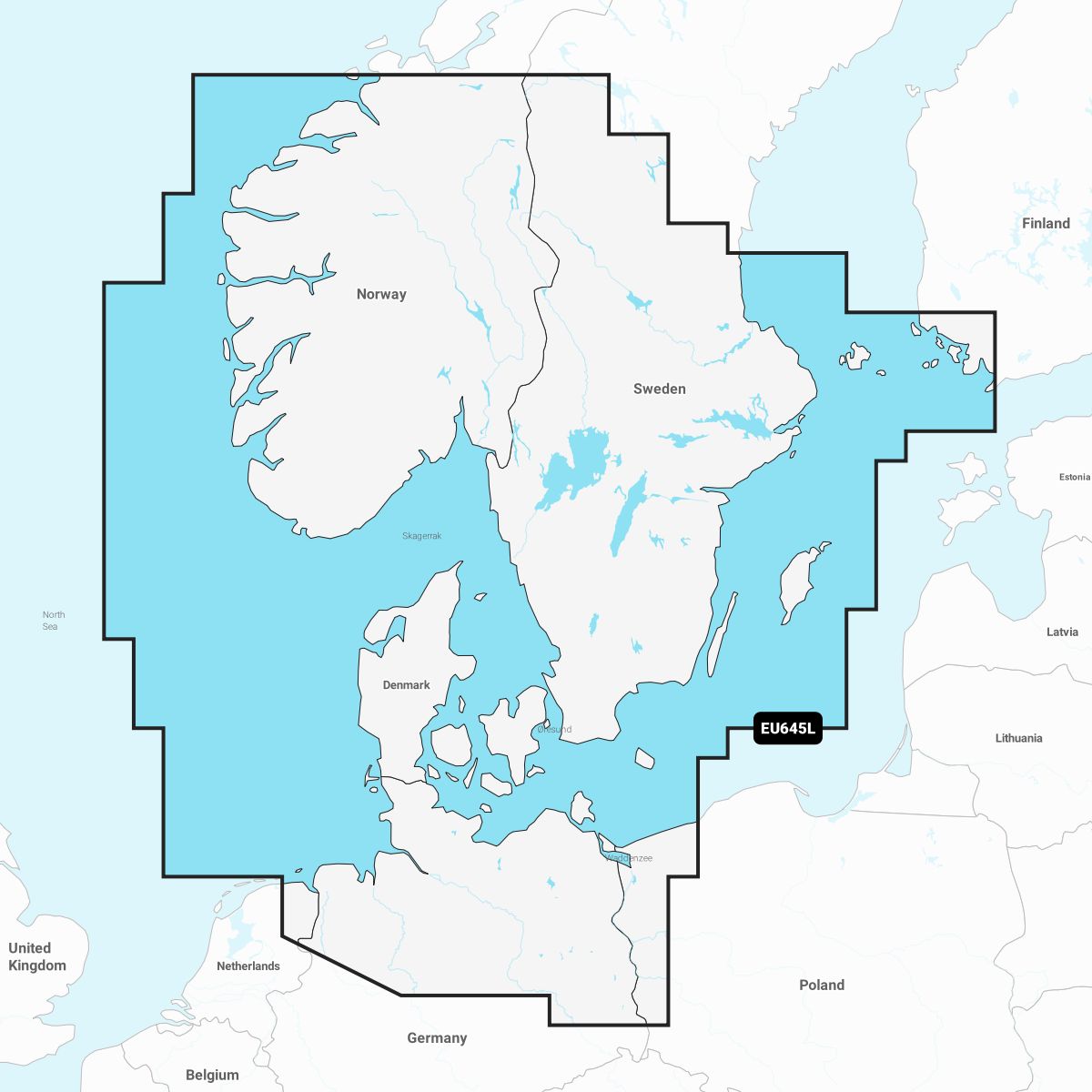 Navionics+ NAEU645L Südskandinavien & Norddeutschland Seekarte 010-C1353-30