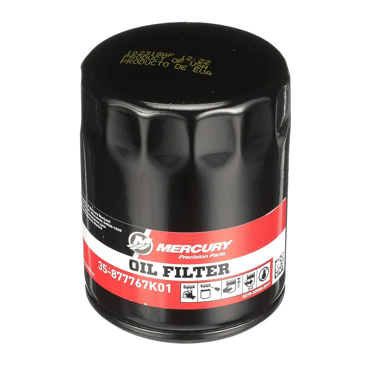 Mercury 877767K01 Oil Filter – For L4 135–200 HP Verado Outboard