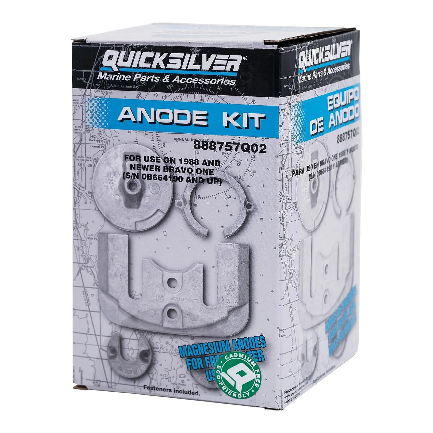 Quicksilver 888757Q02 Magnesium Anode Kit für MerCruiser Bravo One Sterndrives