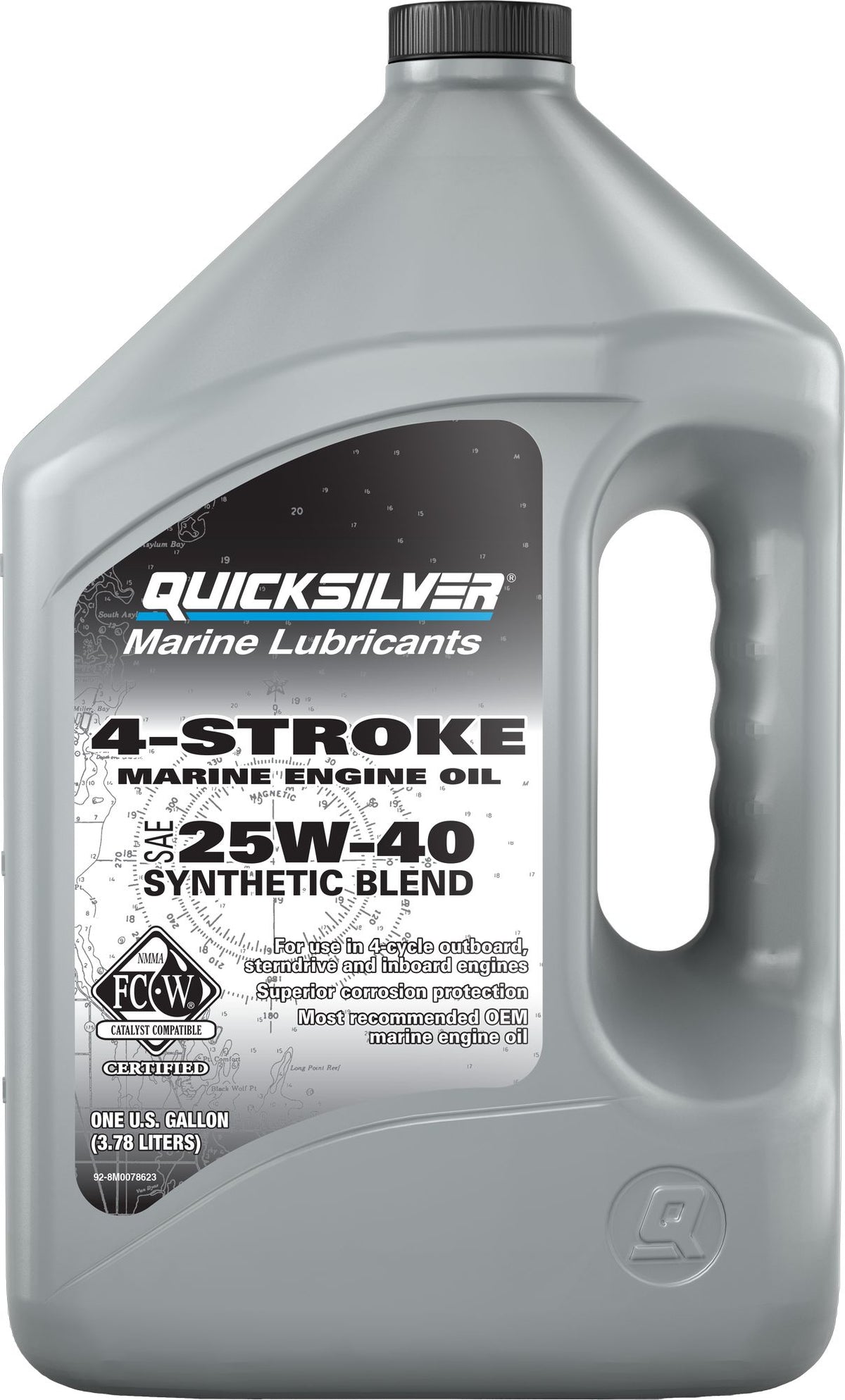 Quicksilver 4-Takt 25W-40 synthetisch Motoröl 4 Liter 8M0086227