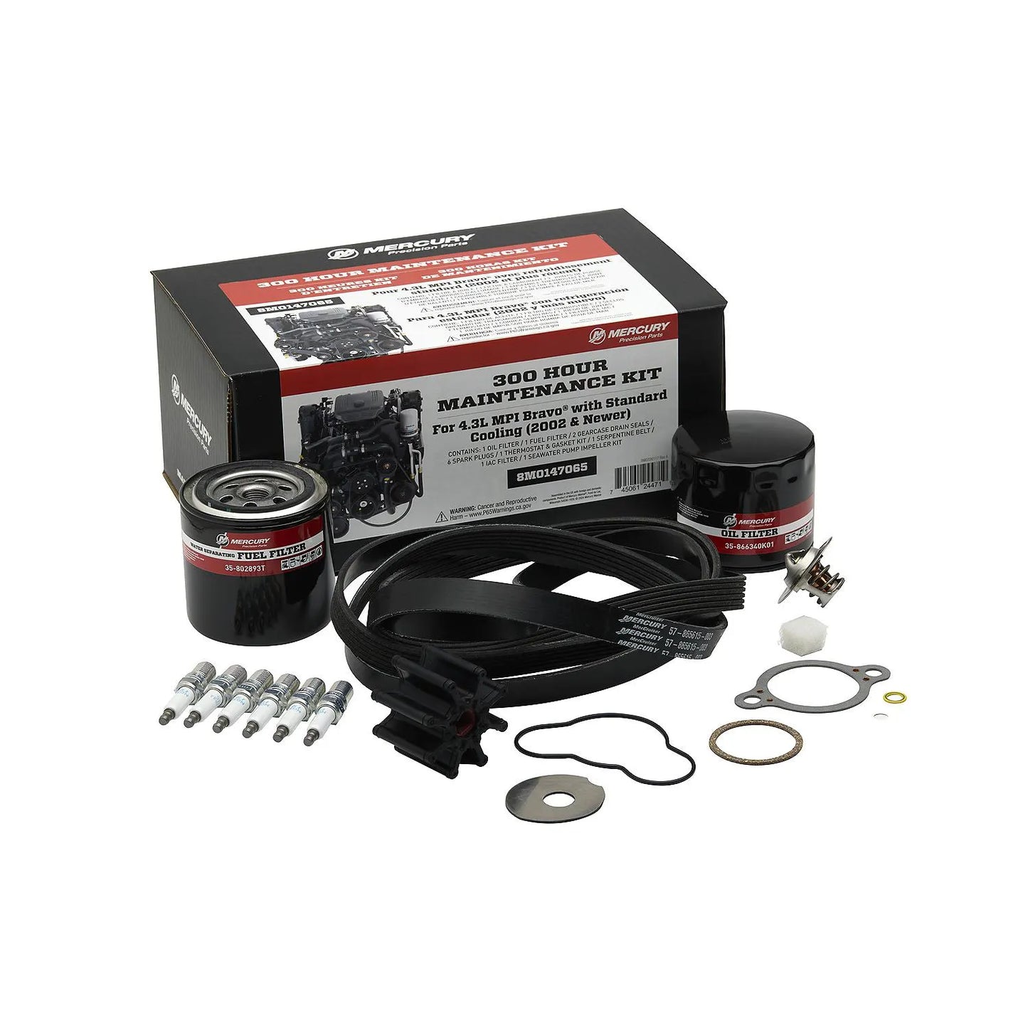 Mercury 300-Stunden Wartungskit – 8M0147065 für MerCruiser 4.3L MPI Bravo Sterndrive
