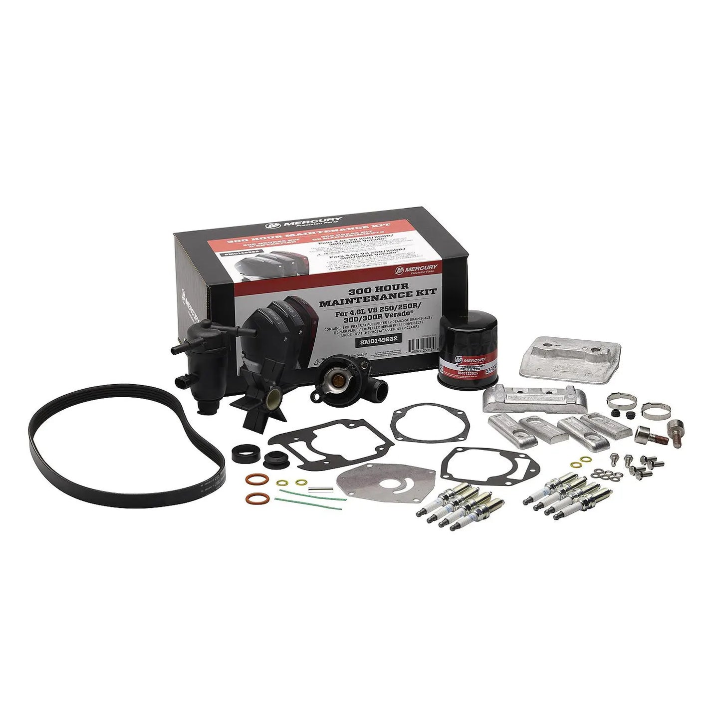 Mercury 8M0149932 4.6L V8 Verado and SeaPro 300 Hour Maintenance Kit