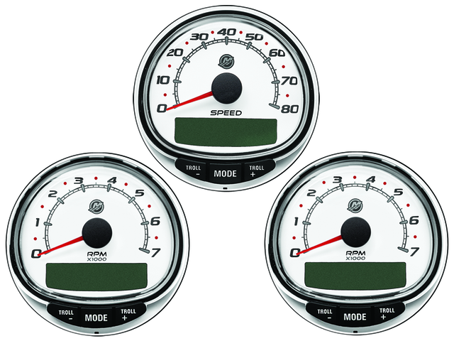 Mercury SmartCraft SC1000 System Weiß – Dual‑Engine Kit mit Drehzahlmesser & Speedometer (8M0185892)
