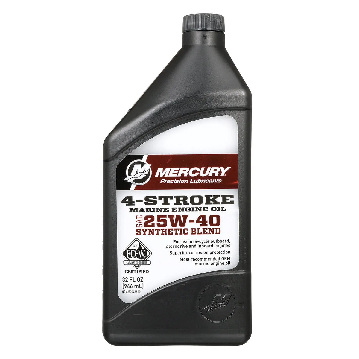 Mercury 25W-40 4-Takt Synthetic Blend Marine-Motoröl – 1 Liter