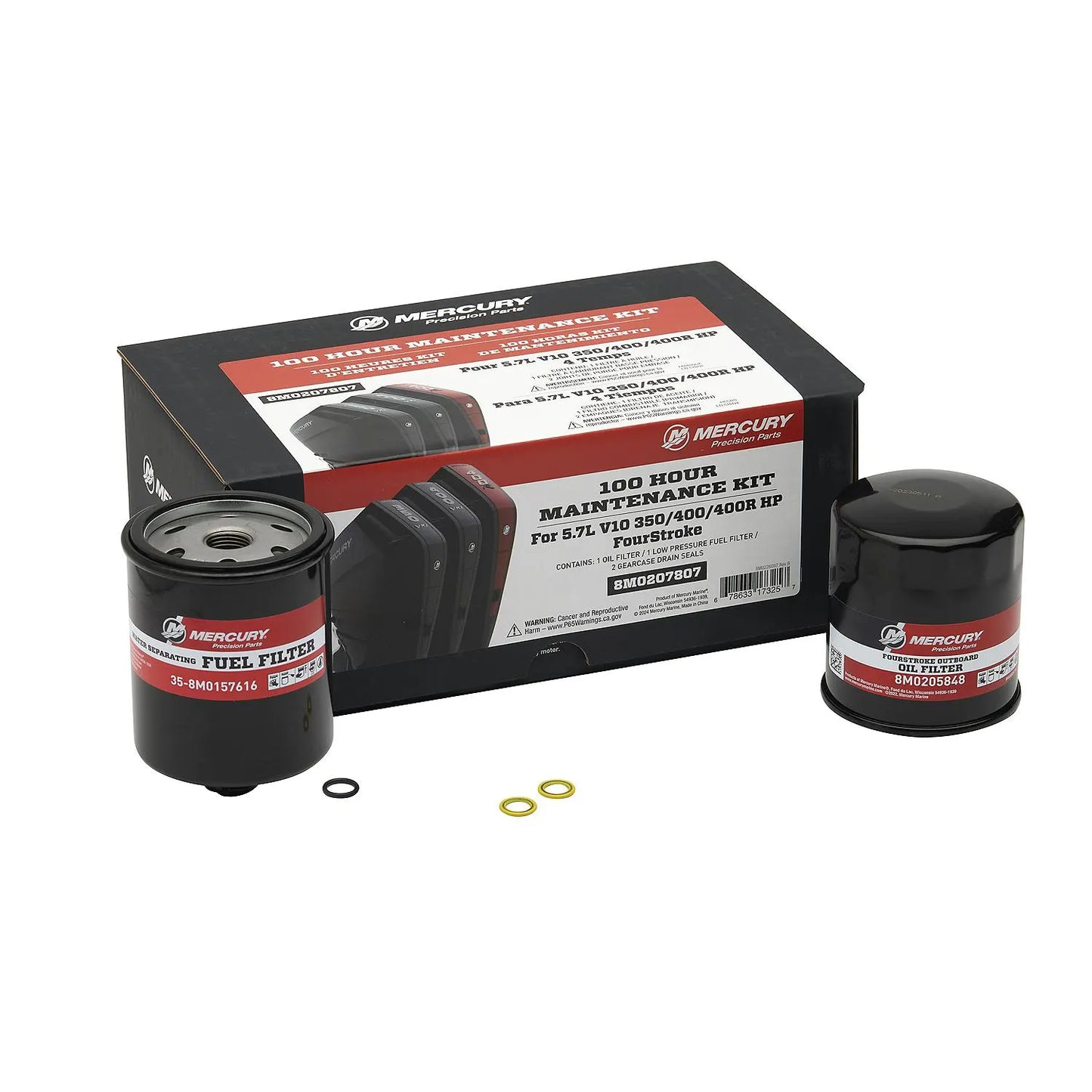 Mercury 100-Stunden Wartungskit – 8M0207807 für V10 Verado 350–425 PS