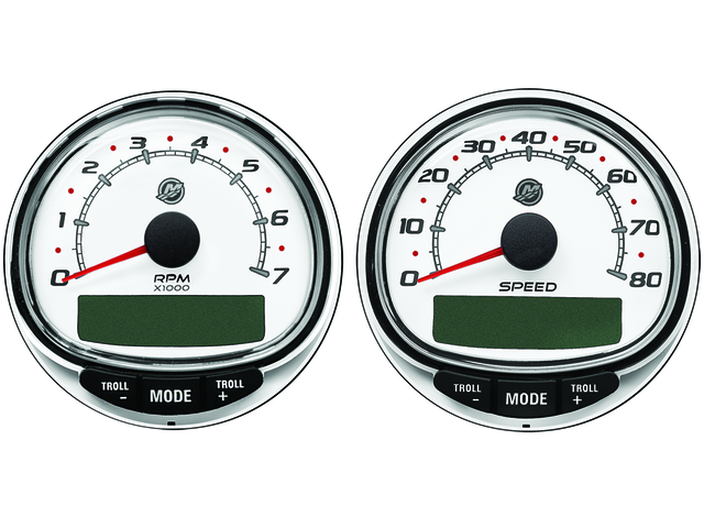 Mercury SmartCraft SC1000 System Weiß – Drehzahlmesser & Speedometer (8M0185891)