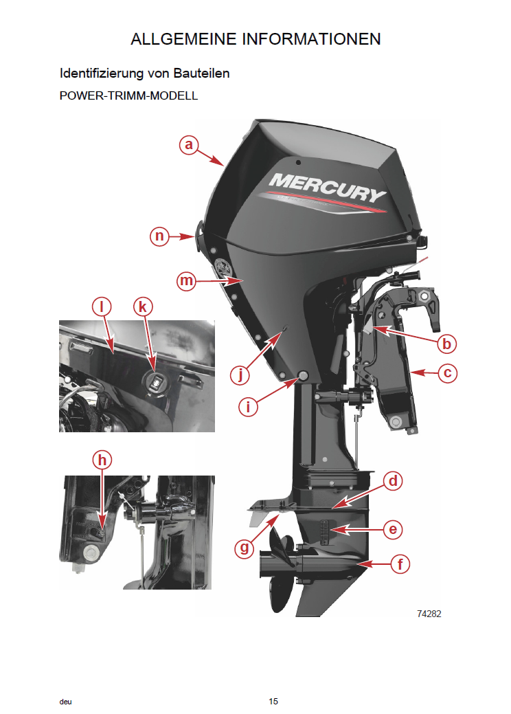 Mercury F25/F30 EFI Betriebs-, Wartungs- und Installationshandbuch - Marina Wassersport GmbH