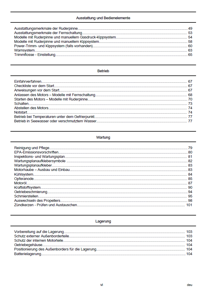Mercury F25/F30 EFI Betriebs-, Wartungs- und Installationshandbuch - Marina Wassersport GmbH