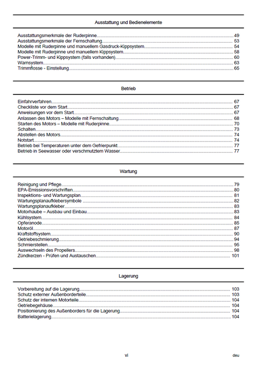 Mercury F25/F30 EFI Betriebs-, Wartungs- und Installationshandbuch - Marina Wassersport GmbH