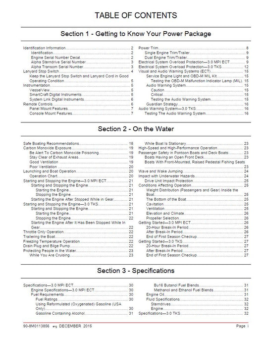 Mercruiser 3.0MPI ECT und 3.0TKS Anleitung und Wartungsinfos - Marina Wassersport GmbH