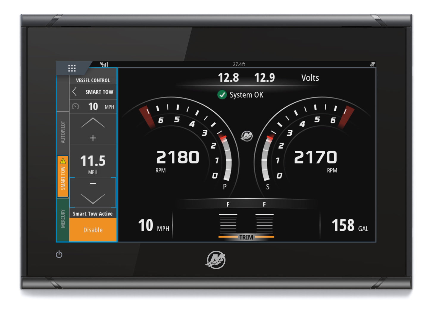 Mercury VesselView 903 mit VesselView Link – 9" Multifunktionsdisplay, Single‑Engine‑Kit (8M0129543)