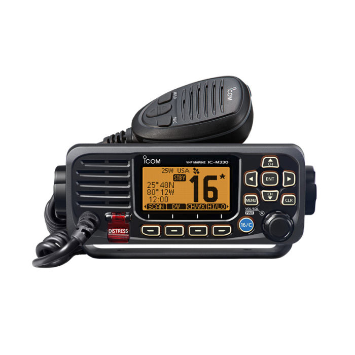 ICOM IC‑M330GE – Ultra-Compact VHF Marine Radio with DSC, GPS & IPX7