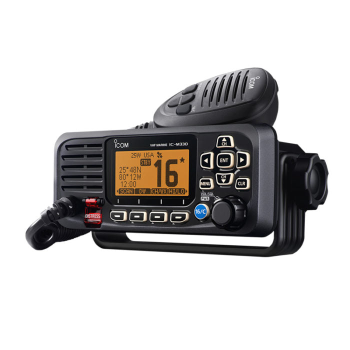 ICOM IC‑M330GE – Ultra-Compact VHF Marine Radio with DSC, GPS & IPX7
