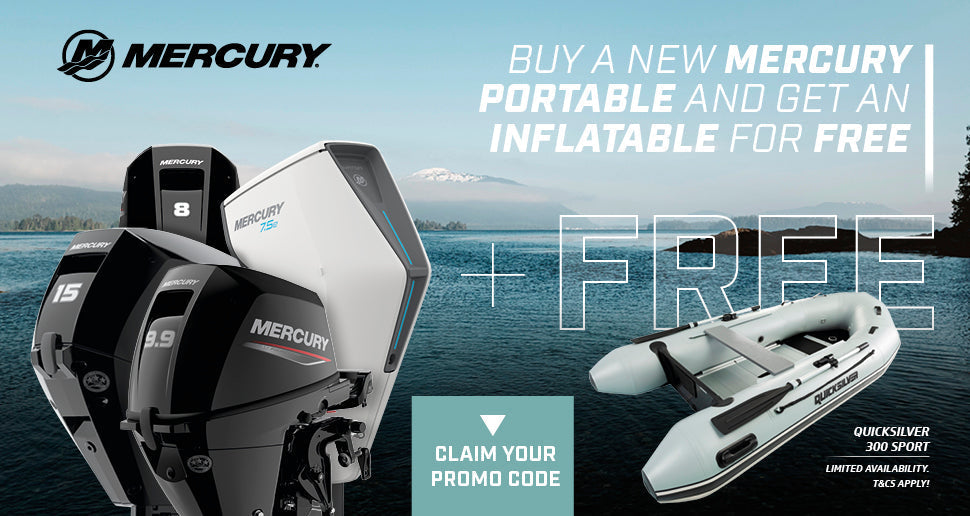Mercury Aktion! Kostenloses Quicksilver Schlauchboot beim Kauf von Mercury F8-F15 - Marina Wassersport GmbH