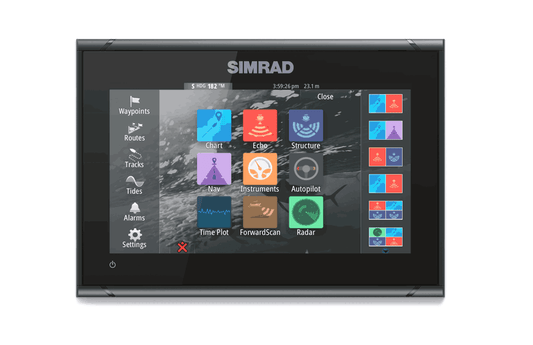 Simrad GO9 XSE – 9″ Multifunktionsdisplay Echolot, GPS & WLAN (mit HDI Sonargeber) | Art.-Nr. 000-14444-001
