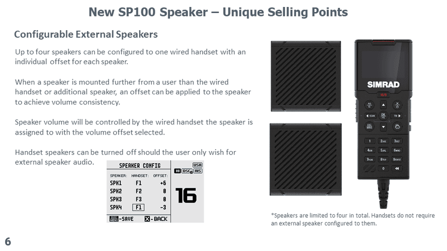 Simrad RS100-B Blackbox VHF Radio mit Class-B AIS, GPS-500 Antenne, HS100 Handset & SP100 Lautsprecher | Art.-Nr. 000-15792-001