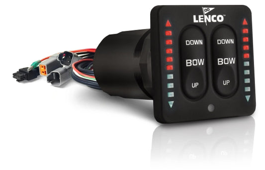 Lenco LED Trimmklappen‑Schalter – All‑in‑One Panel für 12/24‑V Single‑Actuator Systeme