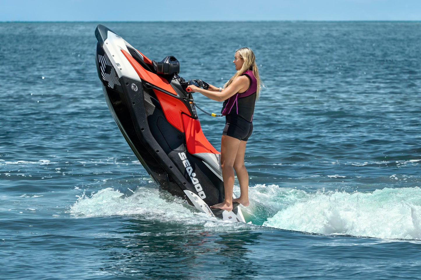 SeaDoo Spark Trixx 1UP 90 iBR Jetski Modell 2024 - Weiß / Dragonred - Marina Wassersport GmbH