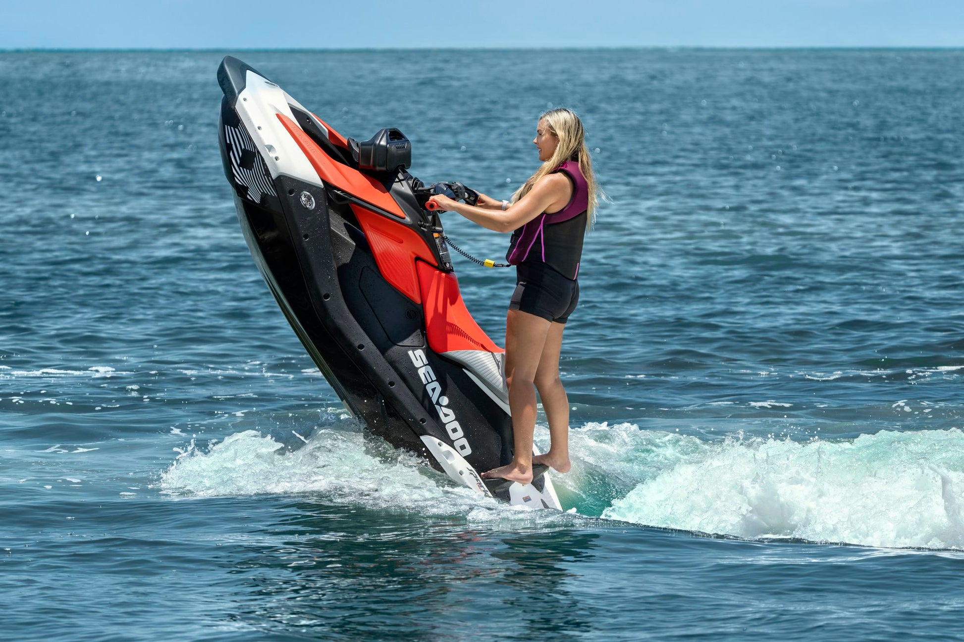 SeaDoo Spark Trixx 1UP 90 iBR Jetski Modell 2024 - Weiß / Dragonred - Marina Wassersport GmbH