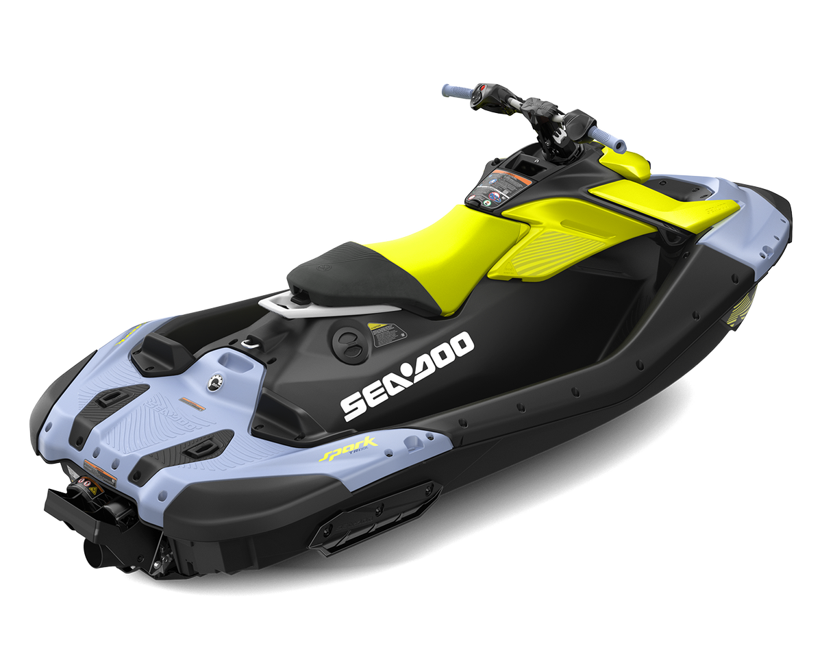 SeaDoo Spark Trixx 1UP 90 iBR Jetski Modell 2024 - Vapor Blau / Neongelb - Marina Wassersport GmbH
