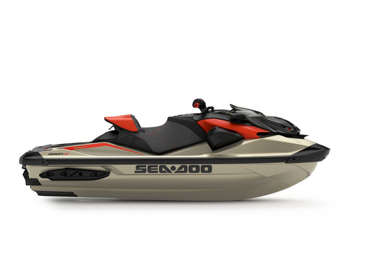 SeaDoo RXP-X RS 325 Audio Jetski Modell 2025 - Metallic Tan / Lava Red (Premium Color) - Marina Wassersport GmbH