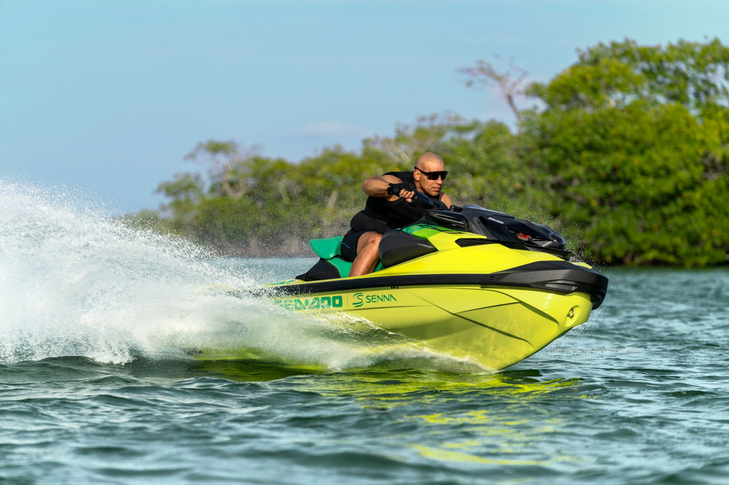 Sea-Doo RXP-X Senna 350 Jetski Modell 2027 Racing Yellow & Amazon Green Limited Edition