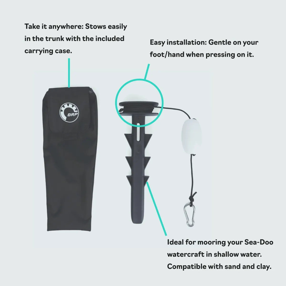 Sea-Doo Spike Anchor – Leichter Anker für flache Gewässer | Teilenummer 295101255