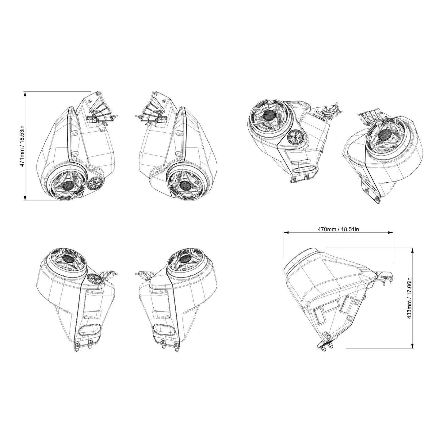 Sea‑Doo Platinum Audio System Kit – 2× 80‑Watt Bluetooth Lautsprecher für GTI / GTR / Wake 170 / RXP‑X / FishPro Scout (295101459)
