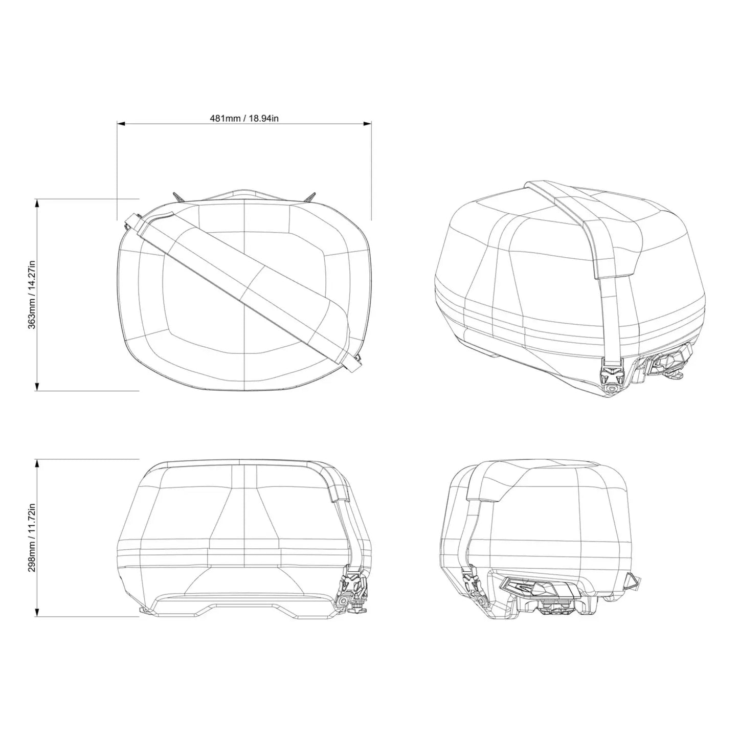Sea-Doo LinQ 10.6 US Gal (40 L) Roll-Top Bag | Teilenummer 715008110
