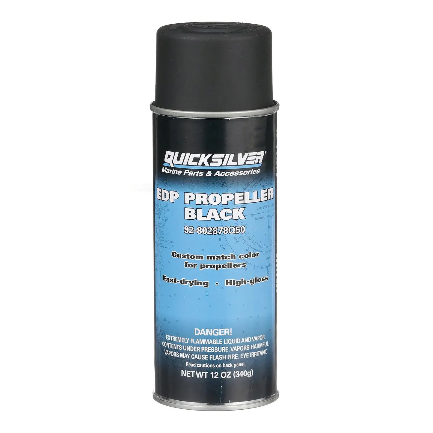Quicksilver 8M0133931 – Black Satin Enamel Propeller Spray Paint (340 g)