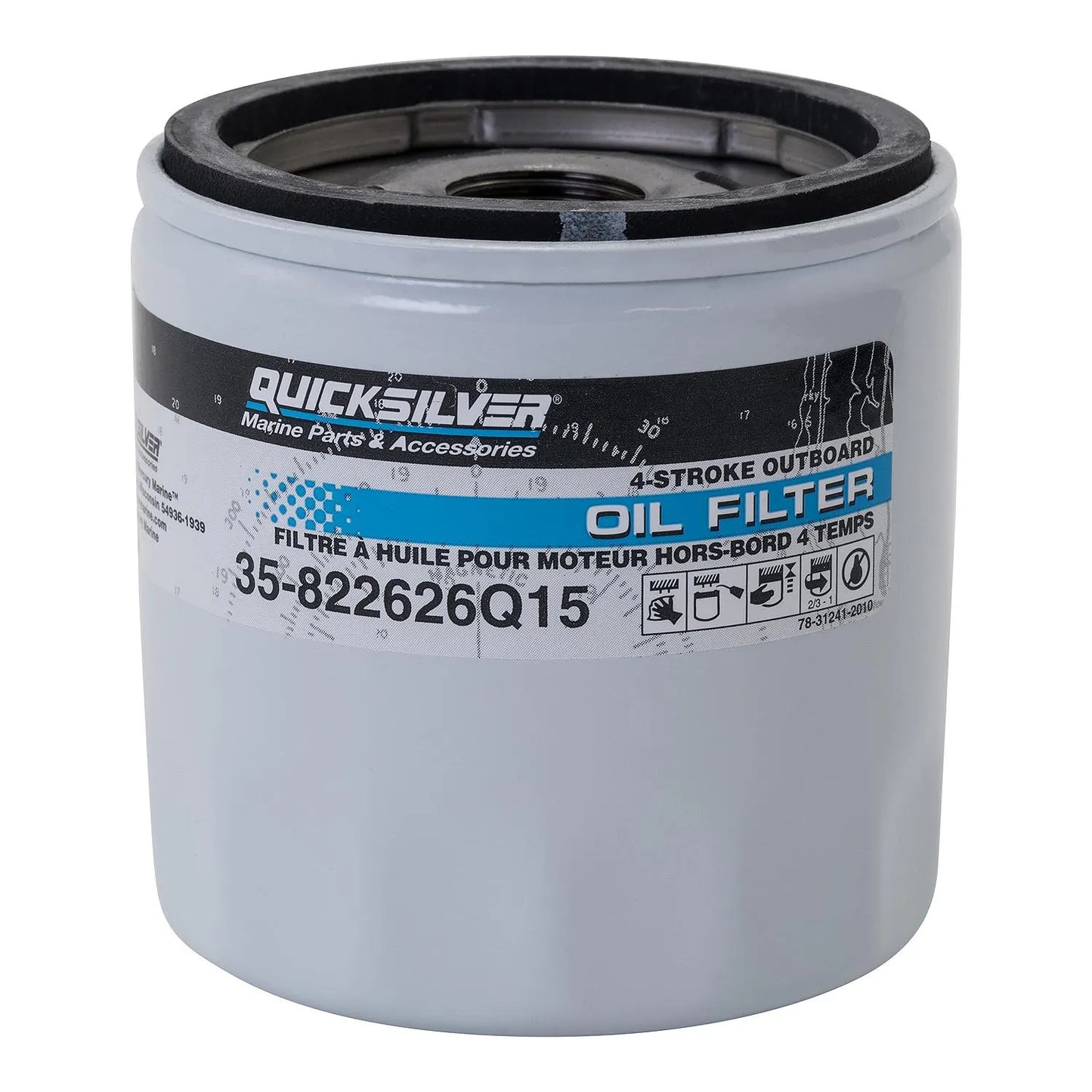 Quicksilver 822626Q15 Ölfilter für Mercury & Mariner V-225 V6 4-Takt Außenborder