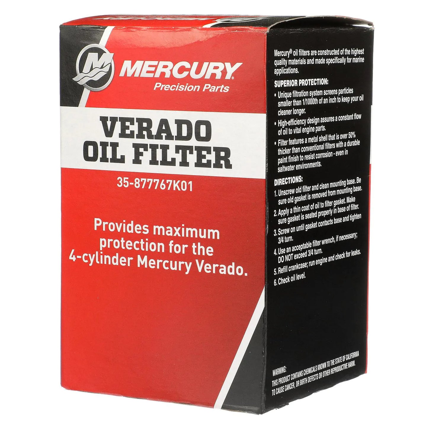 Mercury 877767K01 Ölfilter – Für L4 135–200 PS Verado Außenborder