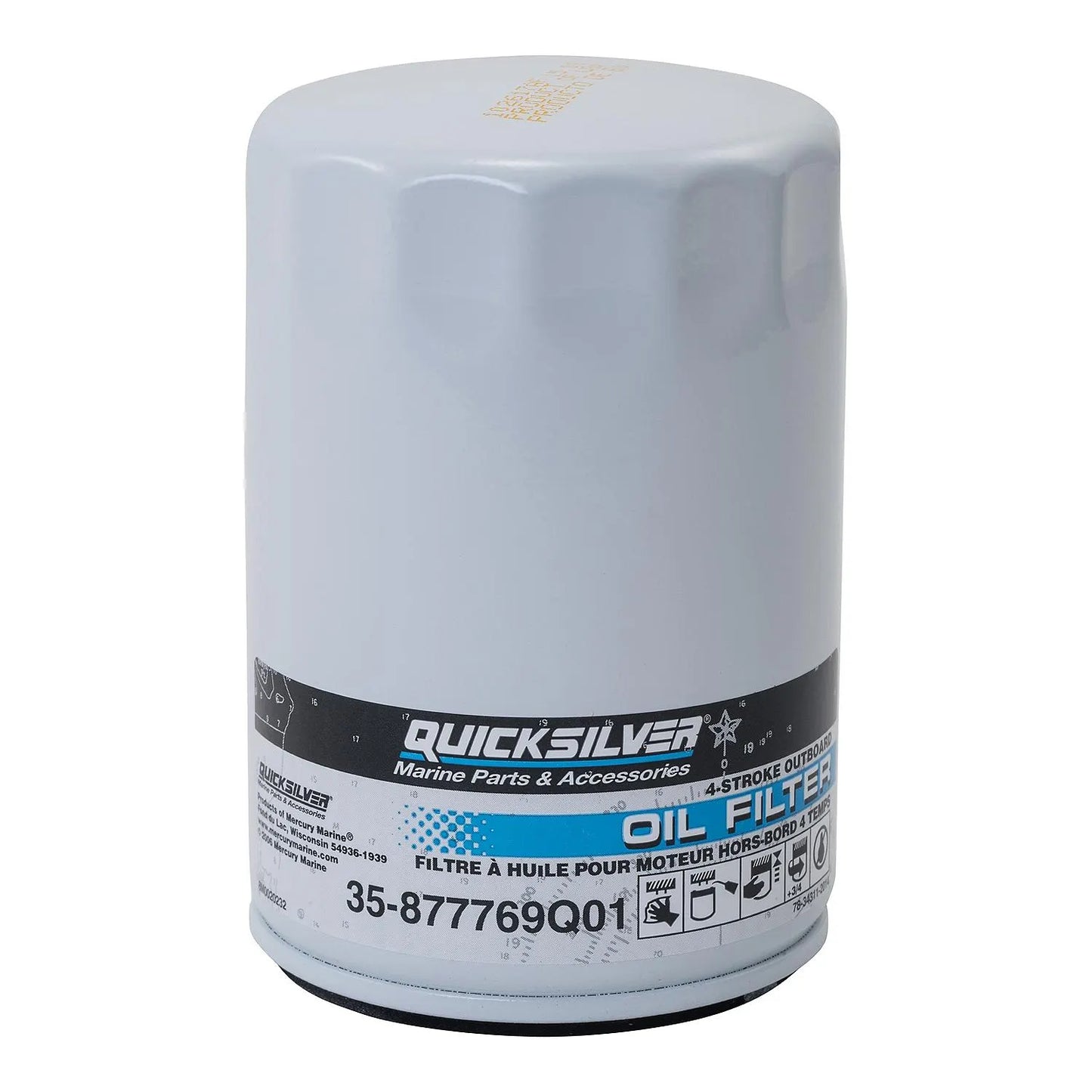Quicksilver 877769Q01 Ölfilter für Mercury Verado 6-Zylinder Außenborder