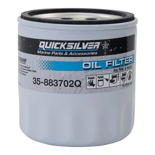 Quicksilver 883702Q Ölfilter für V6 MerCruiser Sterndrive-Motoren (Blockmontage)
