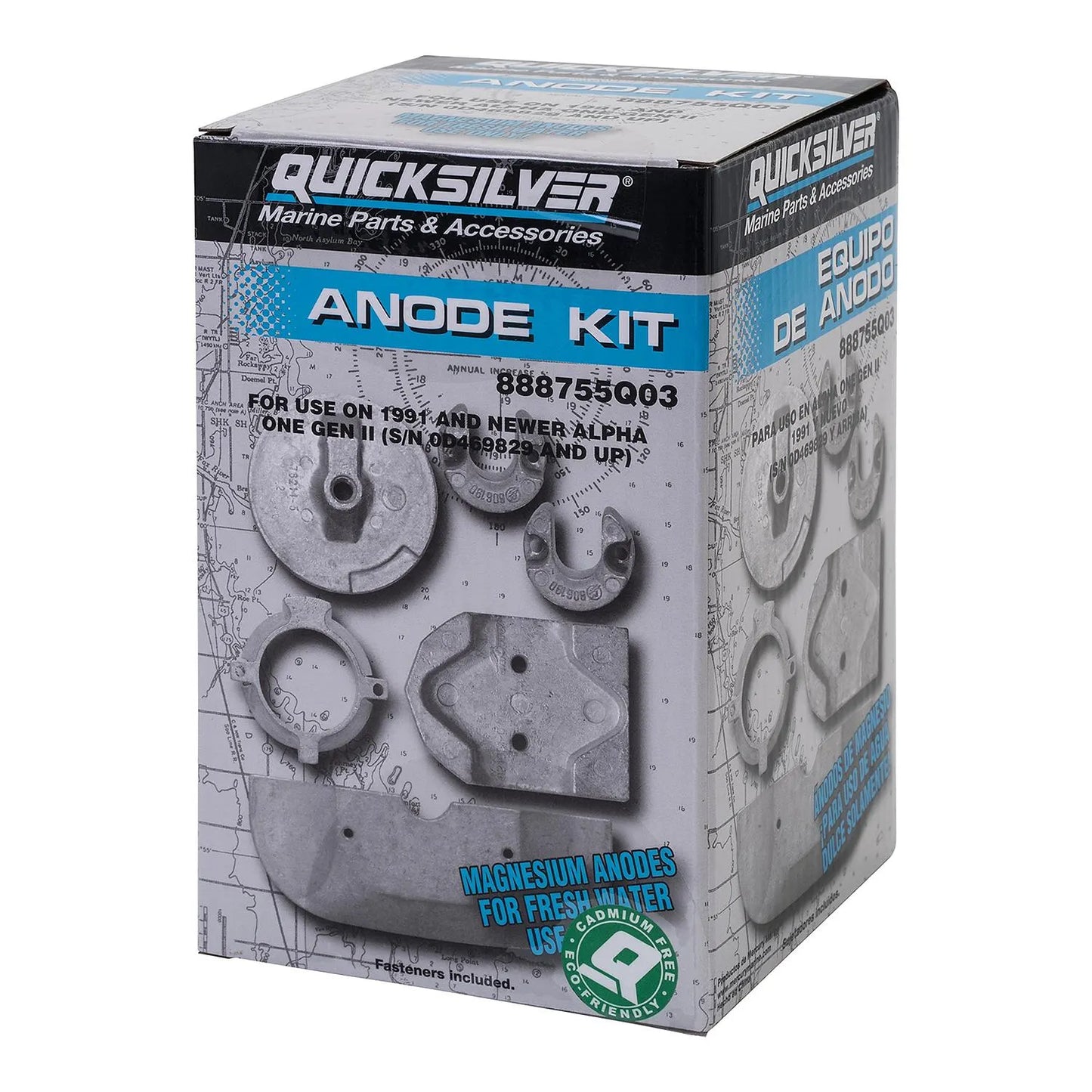 Quicksilver 888755Q03 Magnesium Anode Kit für MerCruiser Alpha One Gen II (1991 & neuer)
