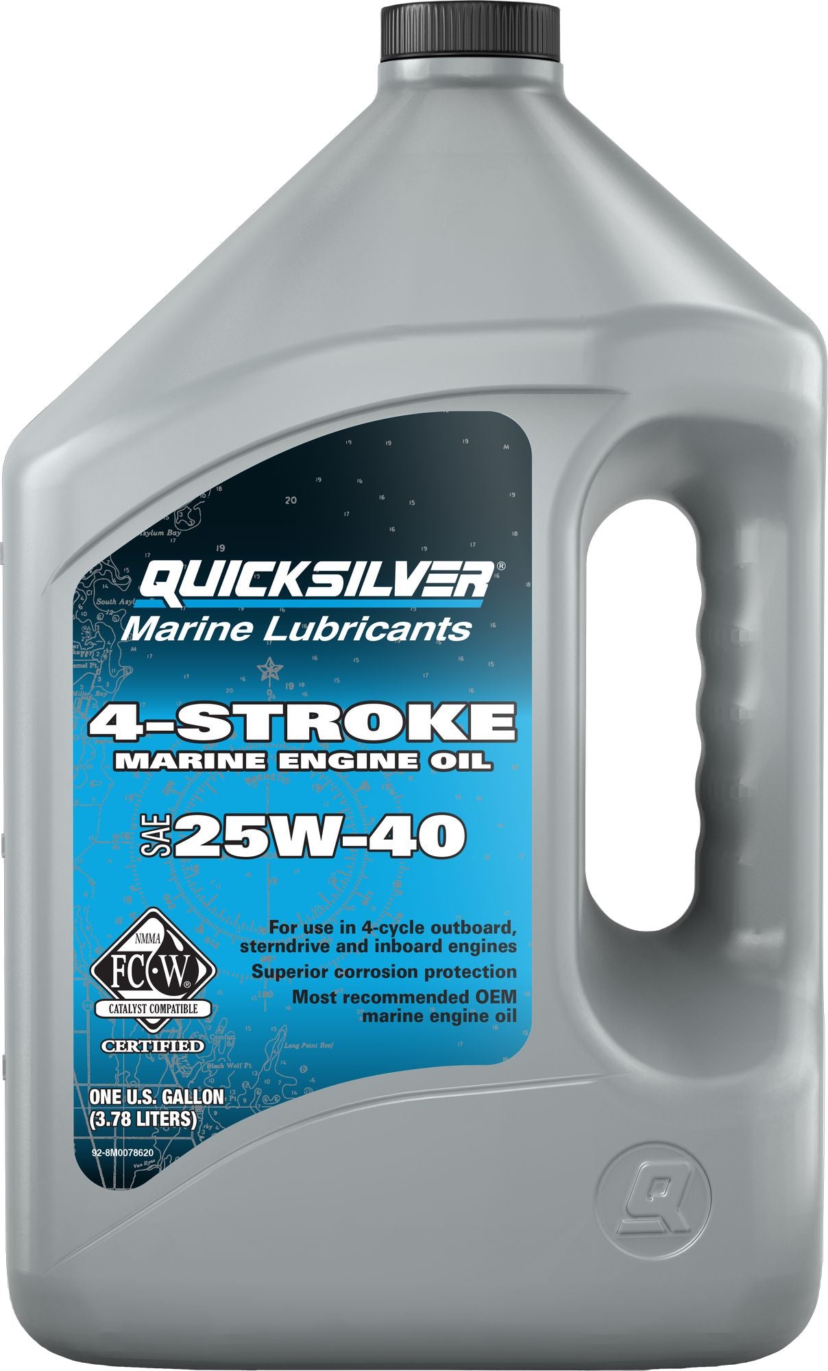 Quicksilver / Mercury 4-Takt 25W-40 mineralisch Motoröl 4 Liter