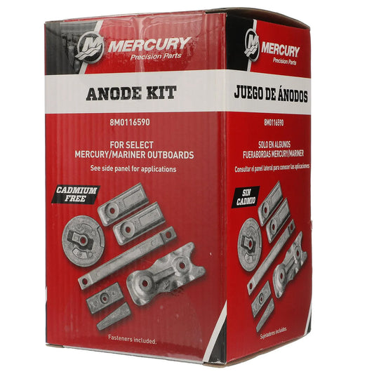Mercury 8M0116590 Aluminium Anode Kit für Mercury L6 350-400hp Verado Außenbordmotoren