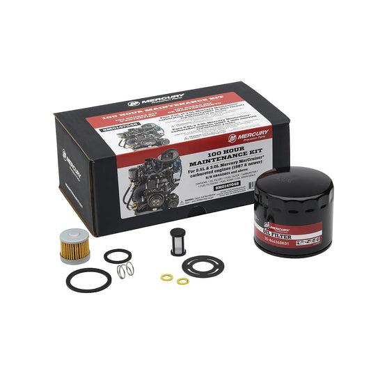 Mercury 8M0147048 100‑Stunden Wartungs‑Kit – Für MerCruiser 2.5L & 3.0L Sterndrive Motoren (ab 1987)